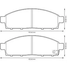 Brake pads. Колодки тормозные, дисковый тормоз MITSUBISHI MZ690356