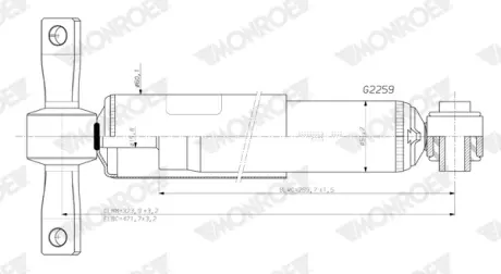 Амортизатор задн лів/прав FORD FOCUS IV 1.0-2.3 09.18-11.25 MONROE G2259