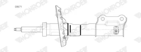 Амортизатор передн Лів HYUNDAI I30 KIA CEED, PROCEED 1.0-1.6H 11.16- MONROE G8671