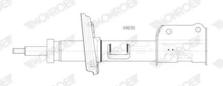 Аморт підв. JEEP COMPASS (MP, M6, MV, M7)(2016-)передн.прав.газ.(вир-во) MONROE G8695