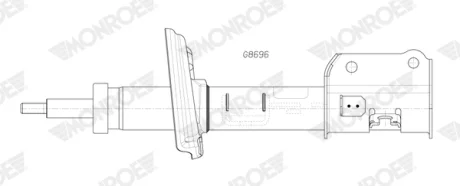 Амортизатор передн Лів JEEP COMPASS 1.3H-2.4 12.16- MONROE G8696