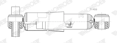 Амортизатор передн лів/прав SCANIA G II, L, P II, R II, S 09.16- MONROE T1409