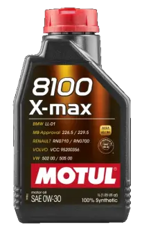 Масло моторное 0w30 8100 X-max (Франция,) 1л. MOTUL 106569