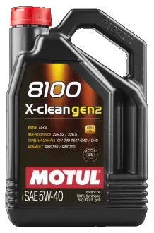 Олива моторна Motul 8100 X-Clean Gen2 5W-40, 5л. MOTUL 109762