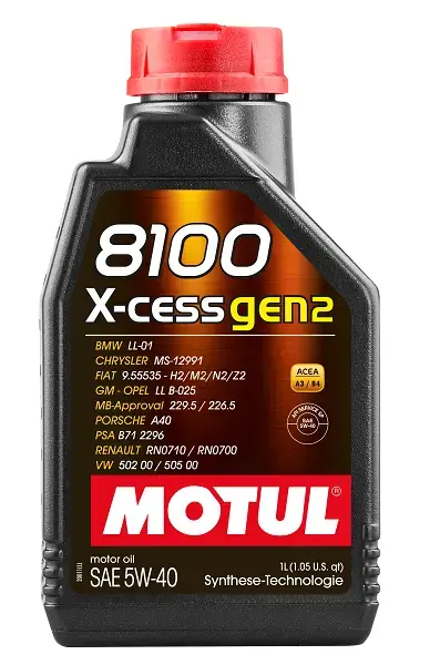 Масло моторное, 8100 X-cess Gen2, SAE 5W-40 MOTUL 112350 (фото 1)