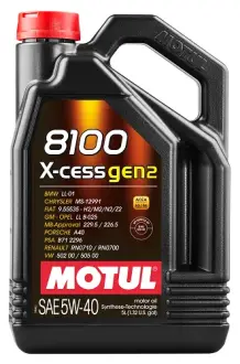 Масло моторное 5w40 8100 X-CESS Gen2 (Франция,) 5л. MOTUL 112351