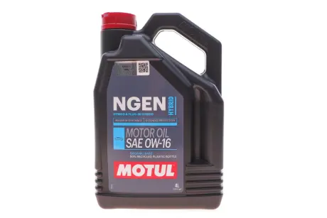 Олива 0W16 NGEN Hybrid (4L) (107154) API SP/ ILSAC GF-6b/ILSAC GF-6a знятий з виробн MOTUL 333207
