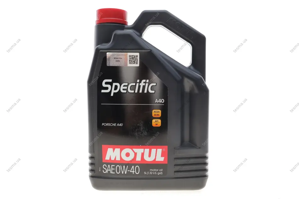 Олива 0W40 Specific A40 (5L) (Porsche A40) (ACEA A3/B3) (API SP) (112075) MOTUL 348306 (фото 1)