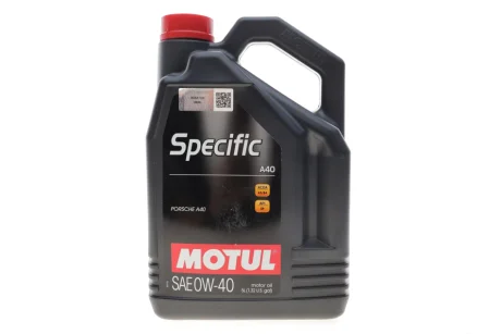 Олива 0W40 Specific A40 (5L) (Porsche A40) (ACEA A3/B3) (API SP) (112075) MOTUL 348306