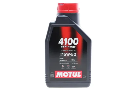 Олива 15W50 4100 Syn-nergy (1L) (API SP) (ACEA A3/B4) (113161) MOTUL 386301