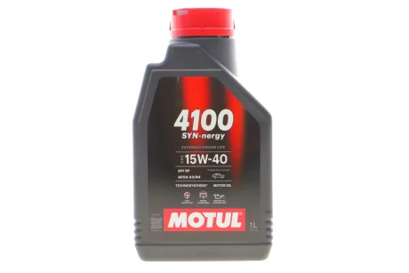Олива 15W40 4100 Syn-nergy (1L) (API SP) (ACEA A3/B4) (113149) MOTUL 386501