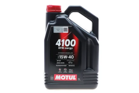 Олива 15W40 4100 Syn-nergy (5L) (API SP) (ACEA A3/B4) (113158) MOTUL 386506