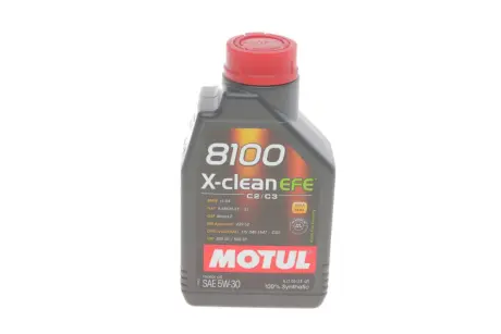 Олива моторна Motul 8100 X-Clean EFE 5W-30, 1л. MOTUL 814001