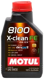 Олива 5W30 X-clean FE 8100 (1L) (ACEA C2/C3/API SP/MB229.52/PSA B71 2290/RN17) 112771 MOTUL 814101