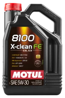 Олива 5W30 X-clean FE 8100 (5L) (ACEA C2/C3/API SP/MB229.52/PSA B71 2290/RN17) 112781 MOTUL 814151