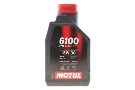 Олива 5W30 6100 Syn-clean Spec (1L) (CHRYSLER MS-11106/MB 229.51/VW 505 00/505 01) (113153) MOTUL 814311