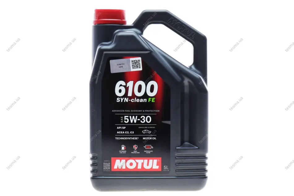 Олива 5W30 Syn-clean FE (5L) (API SP) (ACEA C2|C3) (112921) MOTUL 841751 (фото 1)