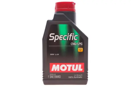 !Знято 101717 Олива двигуна 1L для газ/бензин Motul Specific CNG/LPG 5W40 (ACEA A3/B4/C3 API SM/CF BMW Long Life-04) MOTUL 854011