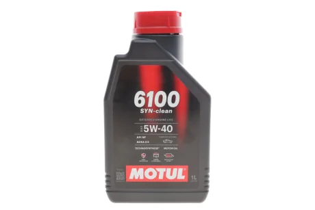 Олива 5W40 6100 Syn-clean (1L) (ACEA C3/API PERFORMANCE SP) (113114) MOTUL 854311