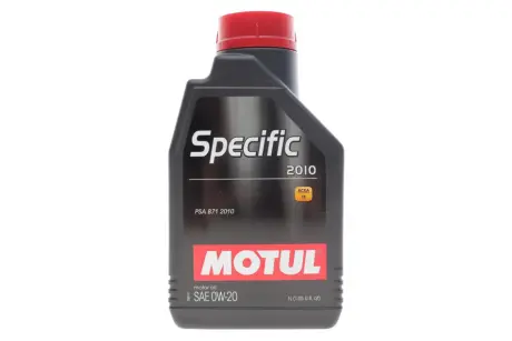 Олива 0W20 Specific 2010 (1L) (ACEA C5) (API SP) PSA B71 2010 (112767) MOTUL 867611