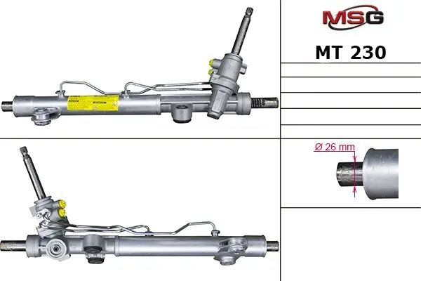Рульова рейка з ГПК нова Mitsubishi Eclipse 06-12. Mitsubishi Galant 04-12 MASTER SPORT MT230 (фото 1)