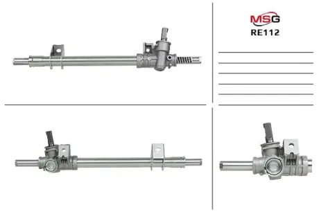 Рульова рейка без ГПК нова Renault Symbol 98-08. Renault Clio II 98-05. Renault Kangoo 97-07 MASTER SPORT RE112