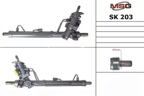 Рульова рейка з ГПК нова VW Polo 02-09. Skoda Fabia I 99-07. SEAT Cordoba 02-09 MASTER SPORT SK203