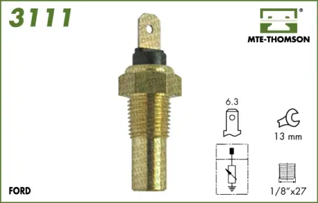 Coolant temperature sensor. Датчик температуры охлаждающей жидкости MTE-THOMSON 3111