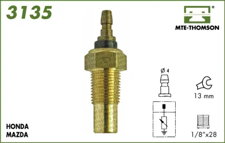 Coolant temperature sensor. Датчик температуры охлаждающей жидкости MTE-THOMSON 3135