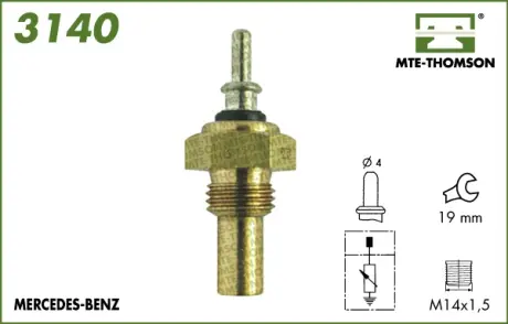 Coolant temperature sensor. Датчик температуры охлаждающей жидкости MTE-THOMSON 3140