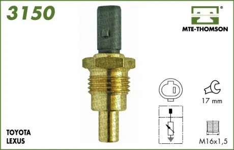 Coolant temperature sensor. Датчик температуры охлаждающей жидкости MTE-THOMSON 3150