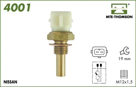 Coolant temperature sensor. Датчик температуры охлаждающей жидкости MTE-THOMSON 4001