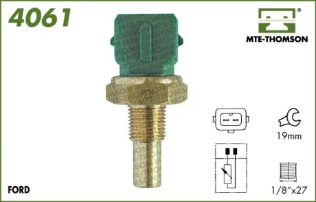Coolant temperature sensor. Датчик температуры охлаждающей жидкости MTE-THOMSON 4061
