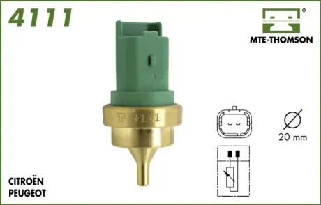 Coolant temperature sensor. Датчик температуры охлаждающей жидкости MTE-THOMSON 4111