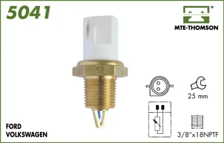Coolant temperature sensor. Датчик температуры охлаждающей жидкости MTE-THOMSON 5041