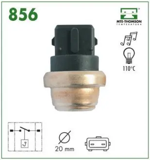 Coolant warning lamp temperature switch. Датчик сигнальной лампы охлаждающей жидкости MTE-THOMSON 856