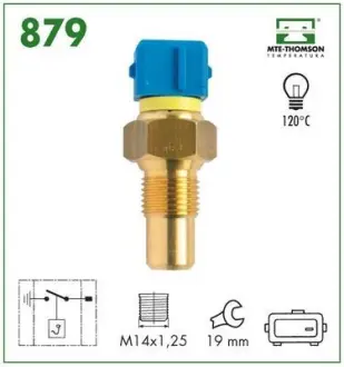 Coolant warning lamp temperature switch. Датчик сигнальной лампы охлаждающей жидкости MTE-THOMSON 879