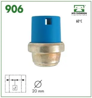 Coolant warning lamp temperature switch. Датчик сигнальной лампы охлаждающей жидкости MTE-THOMSON 906