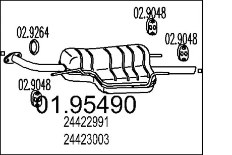 Глушник MTS 0195490