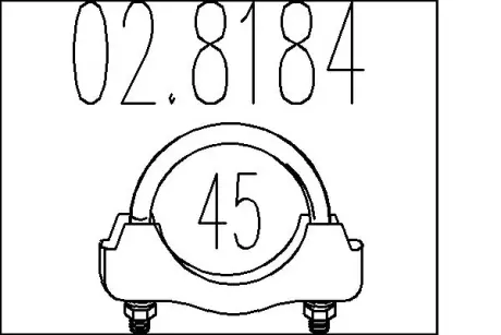 Хомут вихлопної системи MTS 02.8184