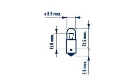 Автолампа Narva T4W 12V 4W BA9s NARVA 17131
