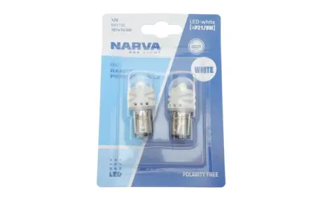 Лампа світлодіодна P21-5W white LED Range Performance 2.4-0.48W BAY15D (блістер 2шт) (вир-во Narva) NARVA 181474100