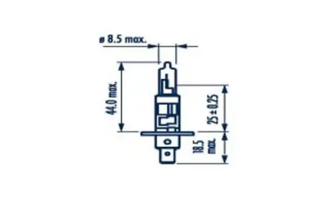 Лампа розжарювання H1 12v 55w P14.5s (вир-во Narva) NARVA 48320B1