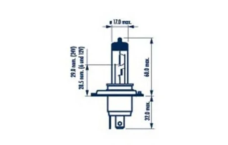 !!! Знято H4 12V 60/55W P43T RANGE POWER +50 |HALOGEN LAMPS| Blister 1 pc. NARVA 48861
