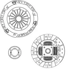 Комплект зчеплення з вижимним Audi 100/80/A6 1.8|2.0i 84-97 (228mm23z) NATIONAL CK9357