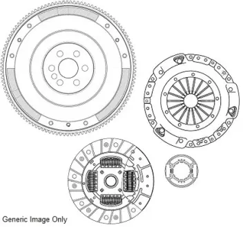Комплект для переобладнання Avensis/Corolla 2.0 D-4D 99-09 (235mm суцільний маховик) NATIONAL CK9814F