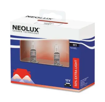 Лампа (Набір 2шт) H1 12В 55Вт до 90% більш яскраве Extra Light + 50% NEOLUX NLX448ELSCB