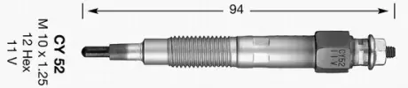 Glow plug. Свеча накаливания NGK 3017