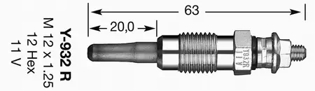 Glow plug. Свеча накаливания NGK 4956