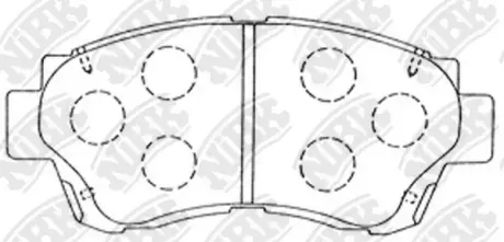 Колодки торм. перед. Lexus ES300/LS400/SC300 Toyota Altezza/Camry/Celica/Mark 2/Crown/ NIBK PN1228